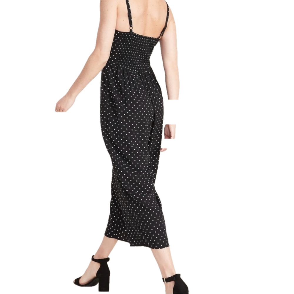 Old Navy Women's Square-Neck Cami Jumpsuit Polka Dot - Picture 2 of 9